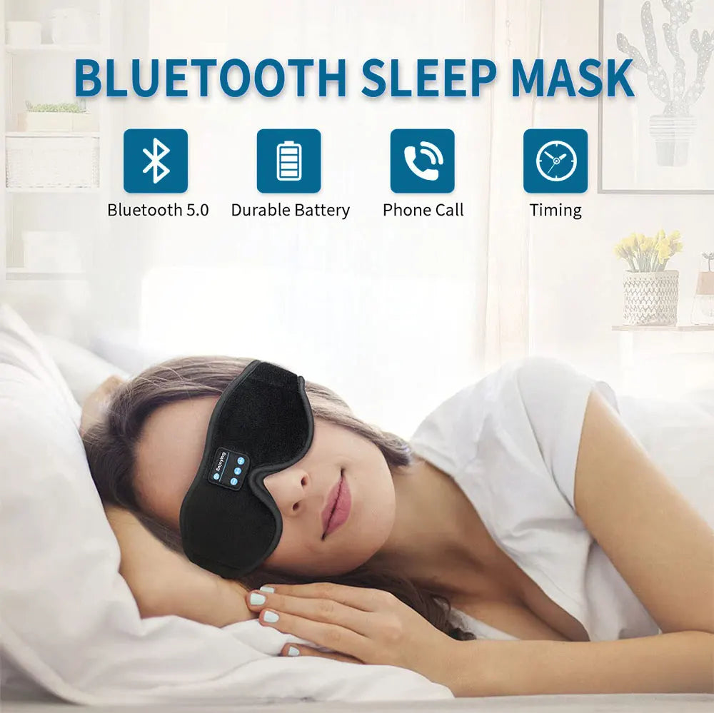 Bluetooth Sleep Headphones Mask – 3D Eye Mask with HD Speakers
