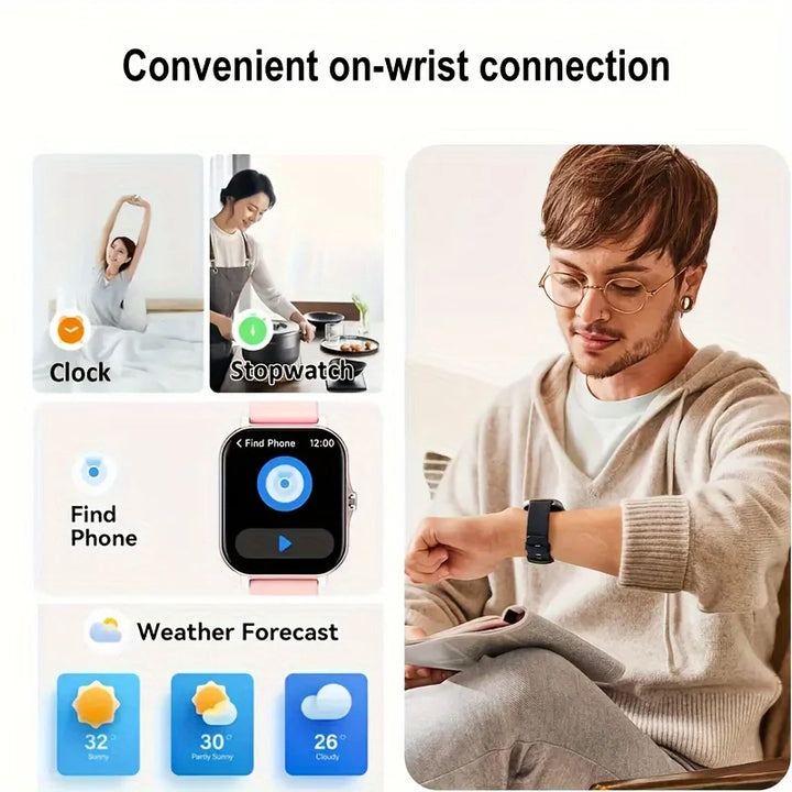 KESHUYOU 2025 Smart Watch – Call, Message, Sport & Sleep Monitor for Men & Women