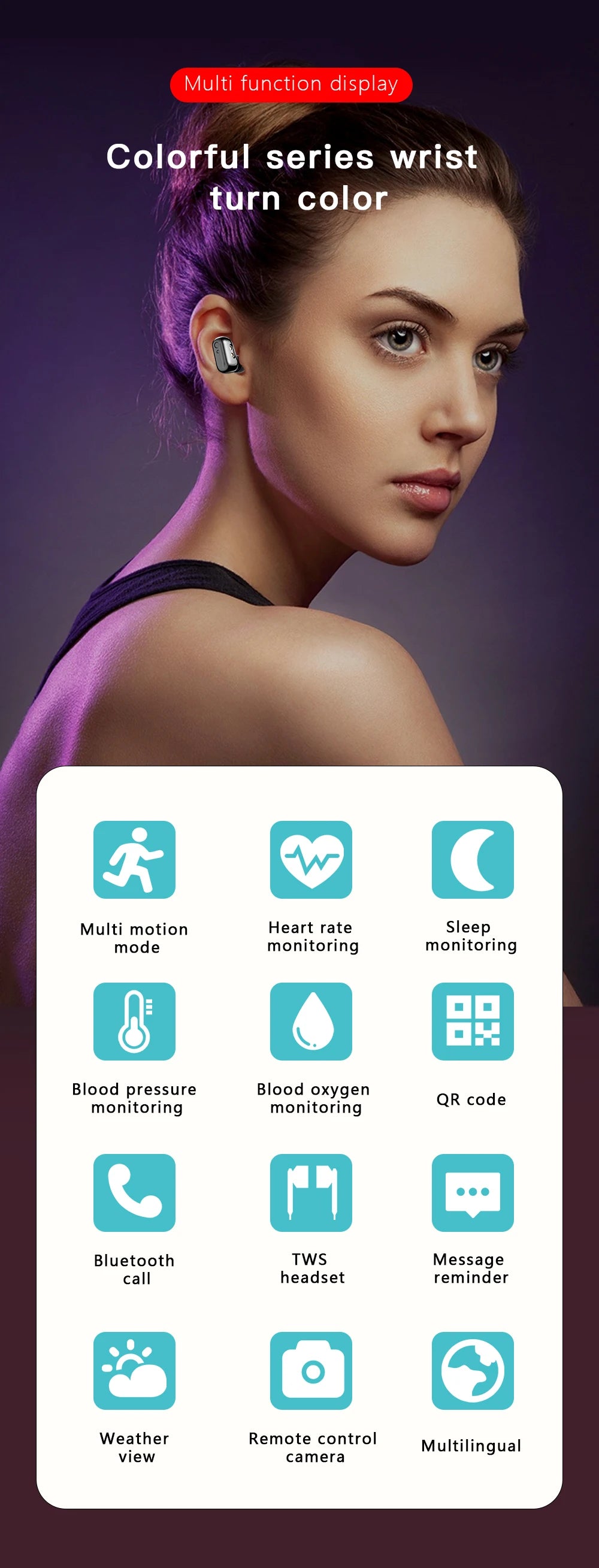 X7 2-in-1 Smart Watch with TWS Earbuds