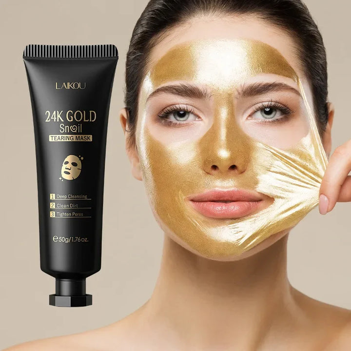 LAIKOU 24K Gold Sakura Peel-Off Face Mask – Anti-Wrinkle & Blackhead Removal