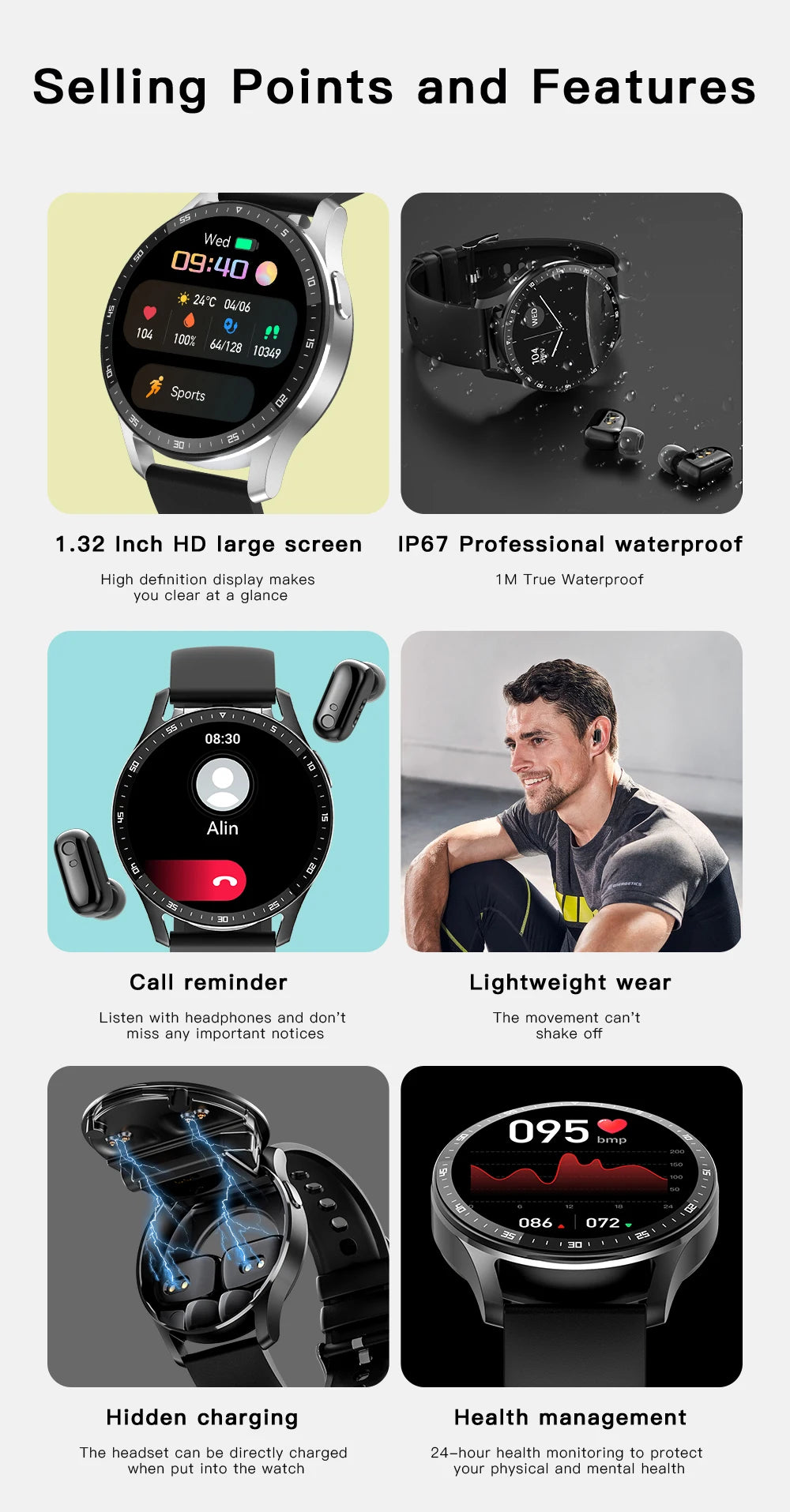 X7 2-in-1 Smart Watch with TWS Earbuds