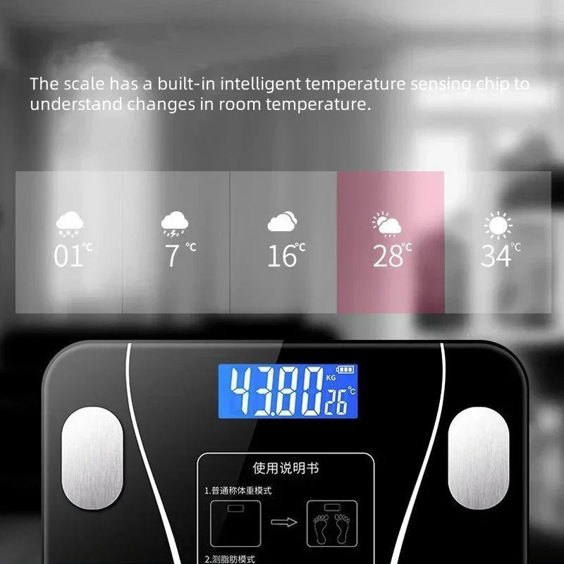 Bluetooth Body Fat Scale – High-Precision Smart Weight Scale with App