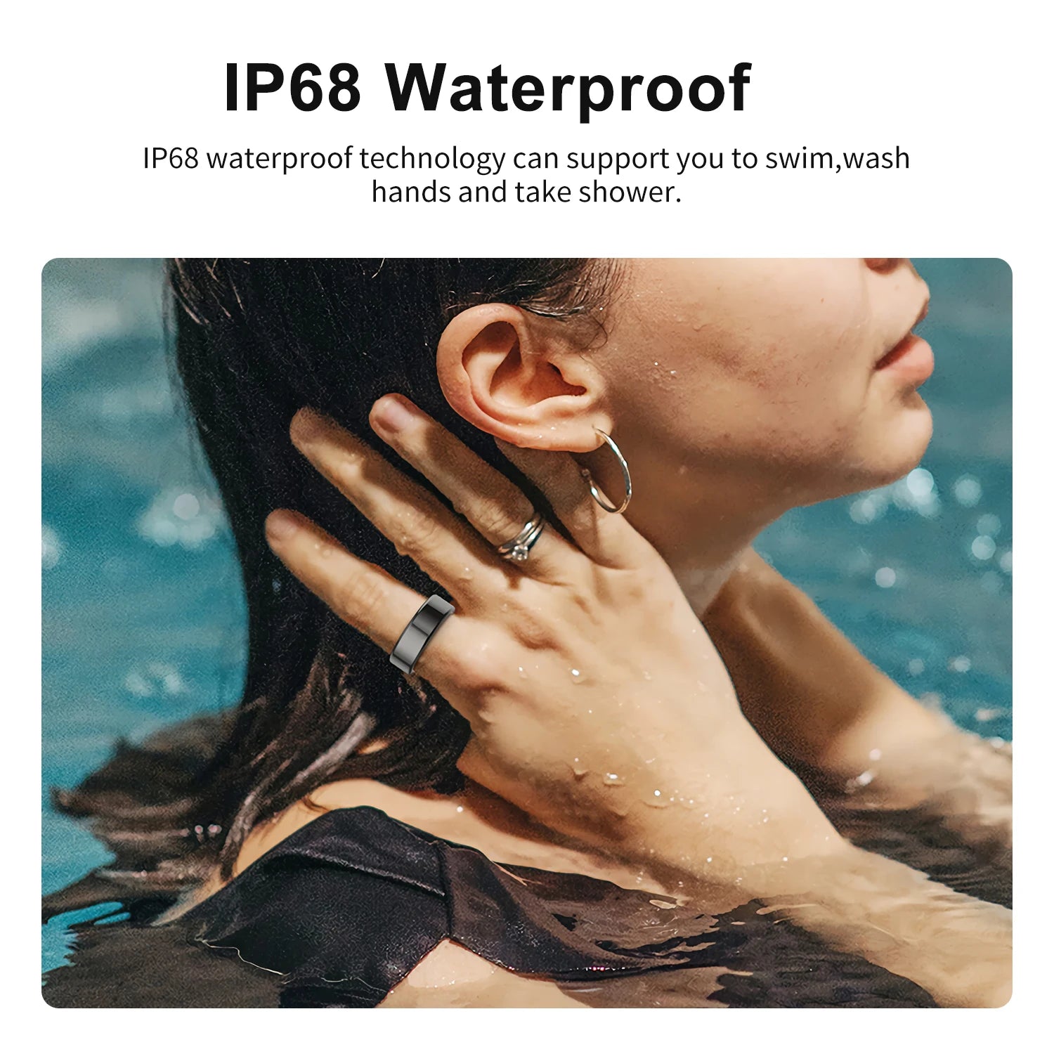 AMZMAX R02 Smart Ring – Fitness Tracker, Multi-Sport Modes, Waterproof