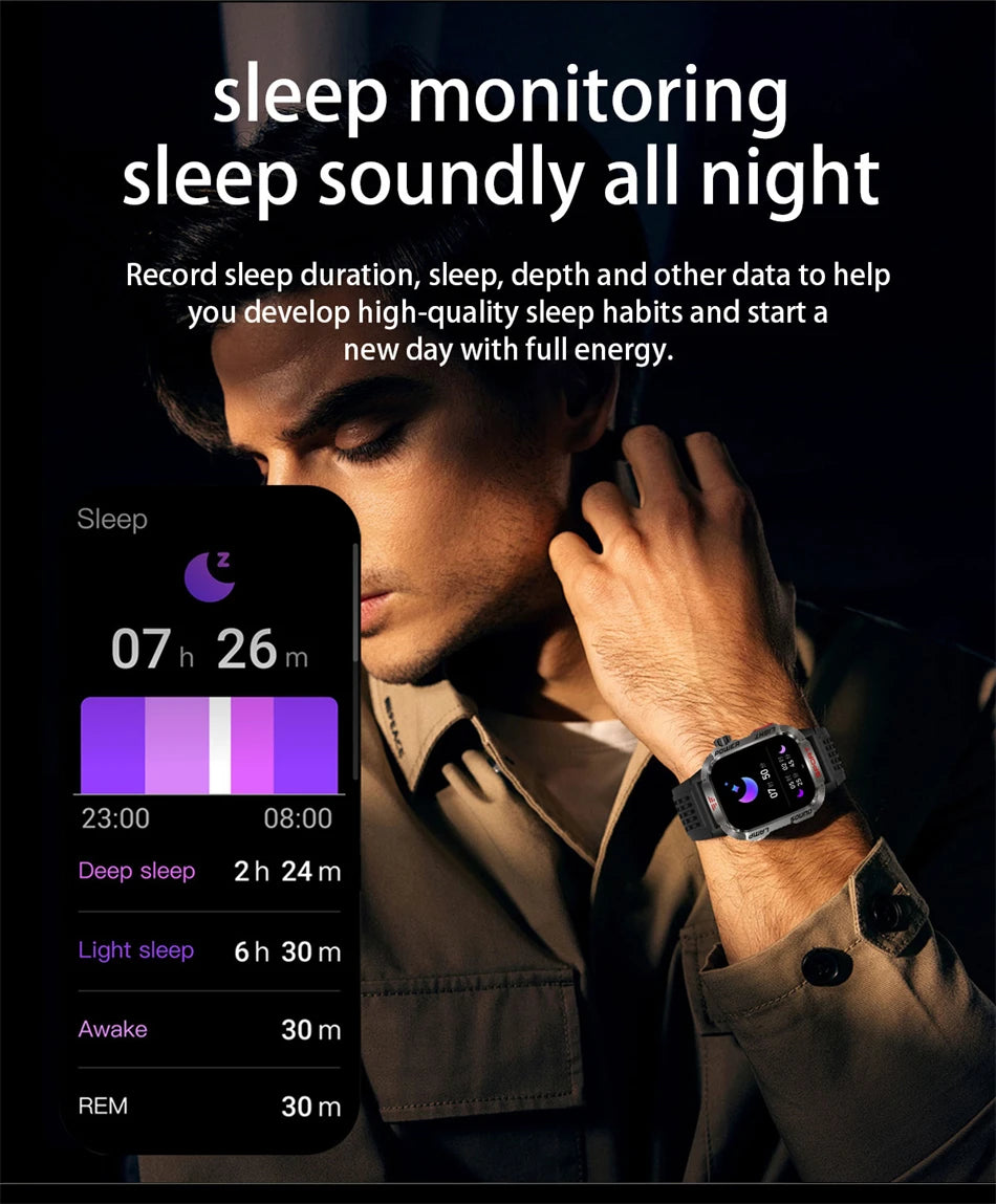 Military GPS Smart Watch – Outdoor Sports Tracker