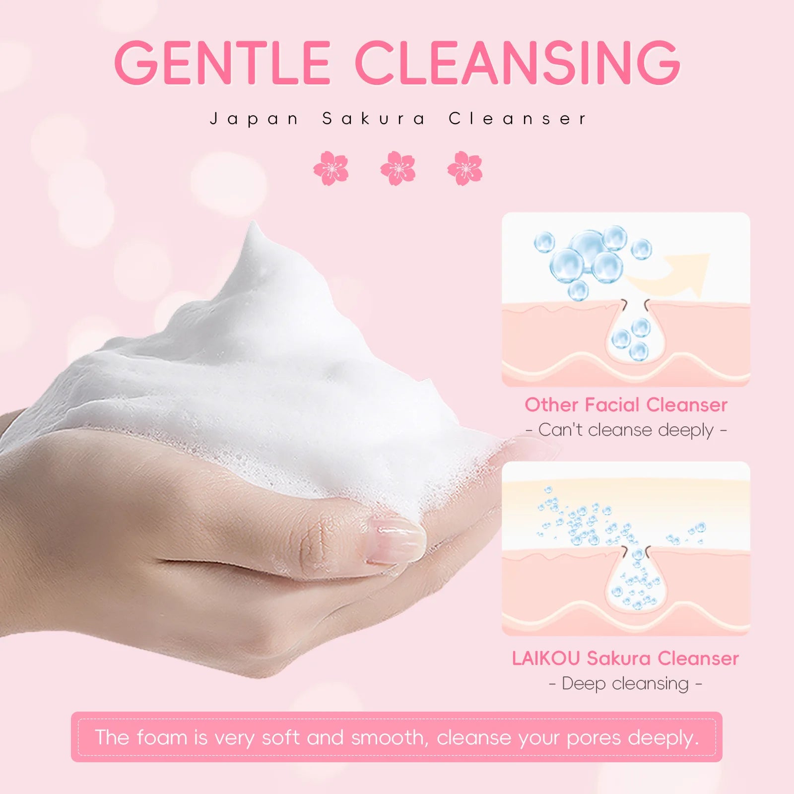 LAIKOU Sakura Gentle Face Cleanser 50g