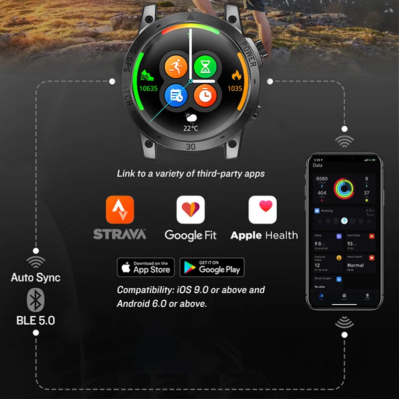 NORTH EDGE 2025 GPS Sport Smart Watch