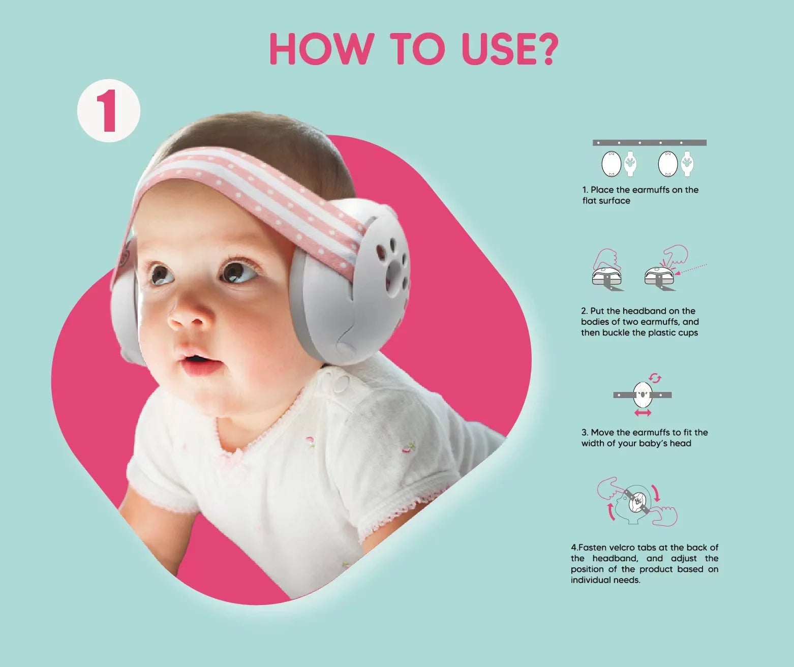 2-in-1 Baby Noise-Reduction Earmuffs