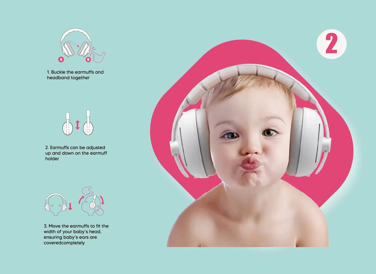 2-in-1 Baby Noise-Reduction Earmuffs