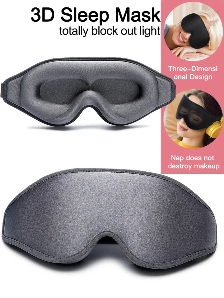 3D Memory Foam Sleep Mask – Light-Blocking Eye Cover