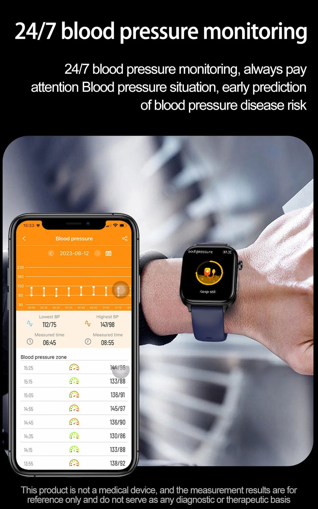 LIGE 2025 Smart Watch – ECG+PPG AI Health Diagnose Tracker for Men & Women