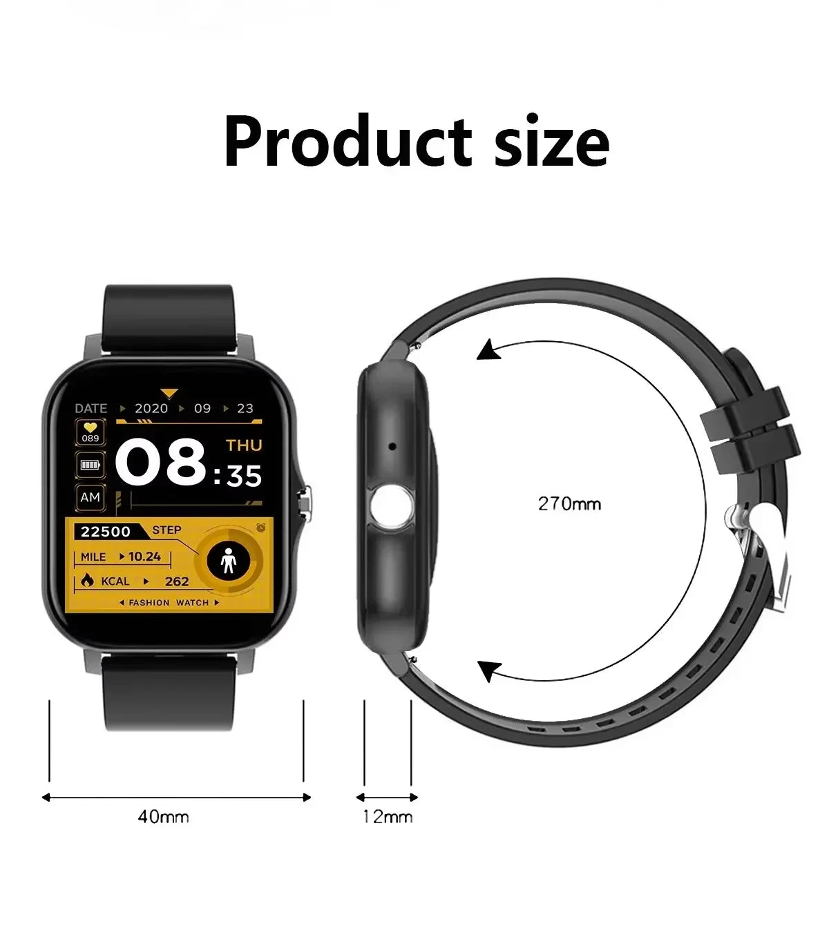 Xiaomi Smart Watch – Fitness & Heart Rate Monitor, Waterproof for Android