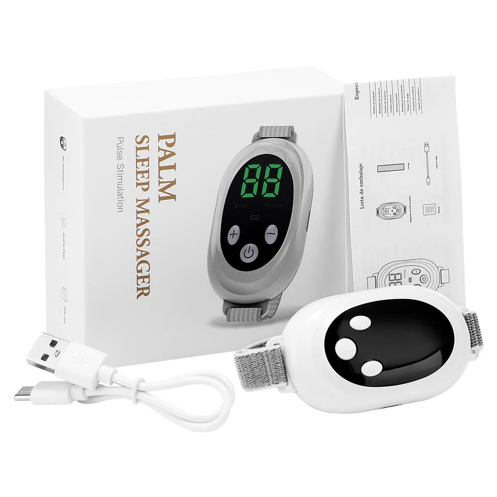 Microcurrent EMS Sleep Aid Device – Insomnia & Anxiety Relief Palm Massager