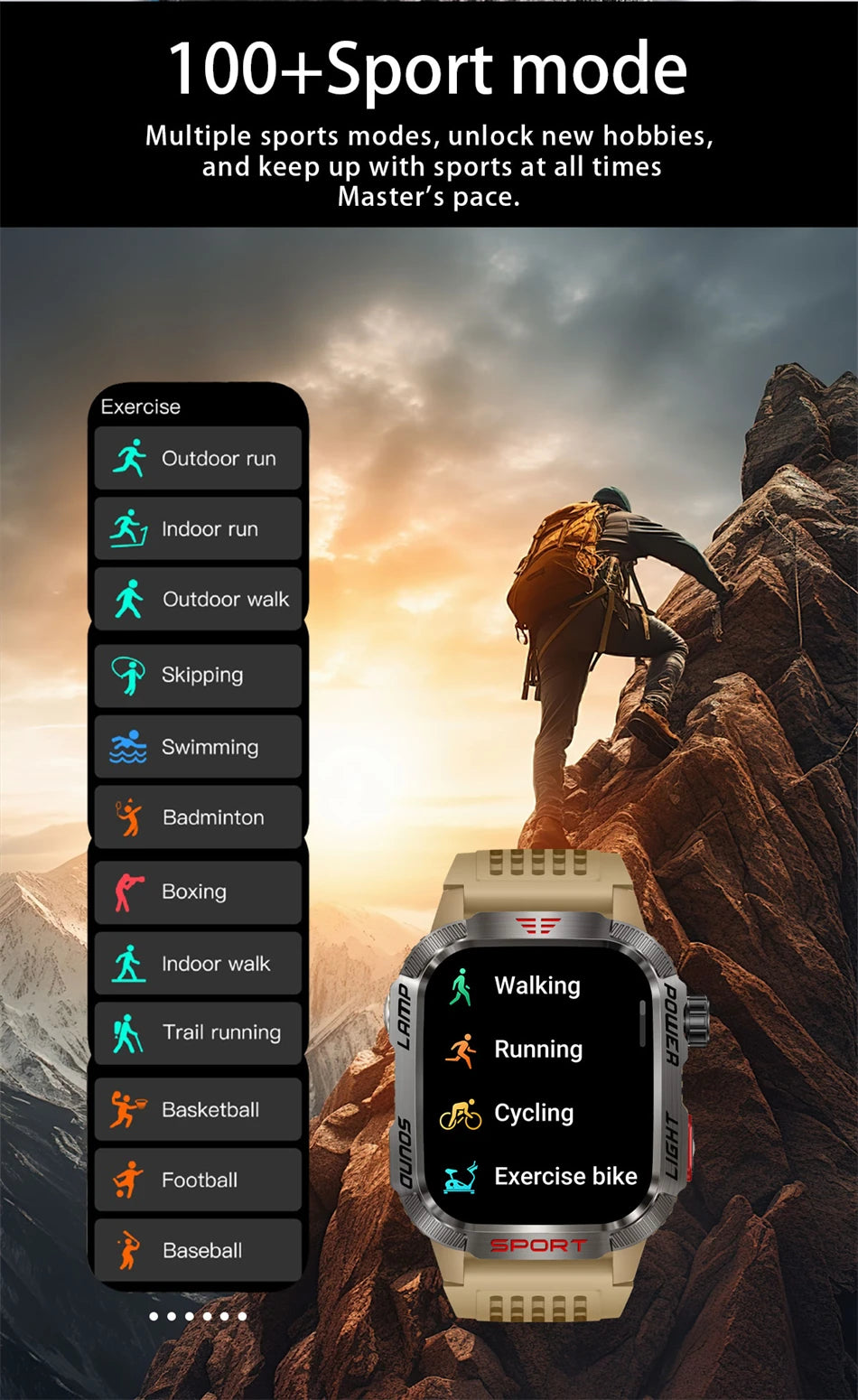 Military GPS Smart Watch – Outdoor Sports Tracker