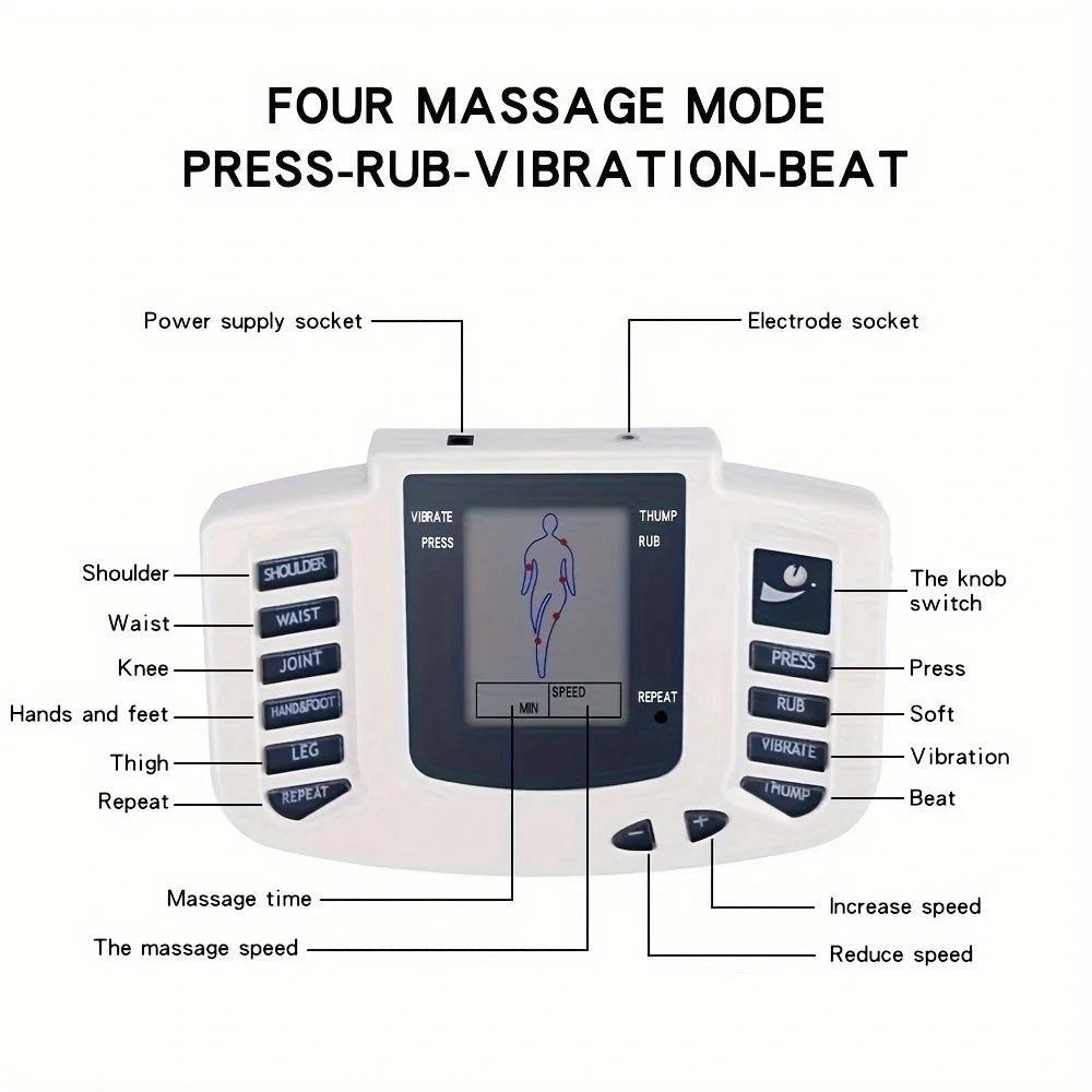 Digital EMS TENS Muscle Stimulator – 8 Modes Therapy & Relaxation Device