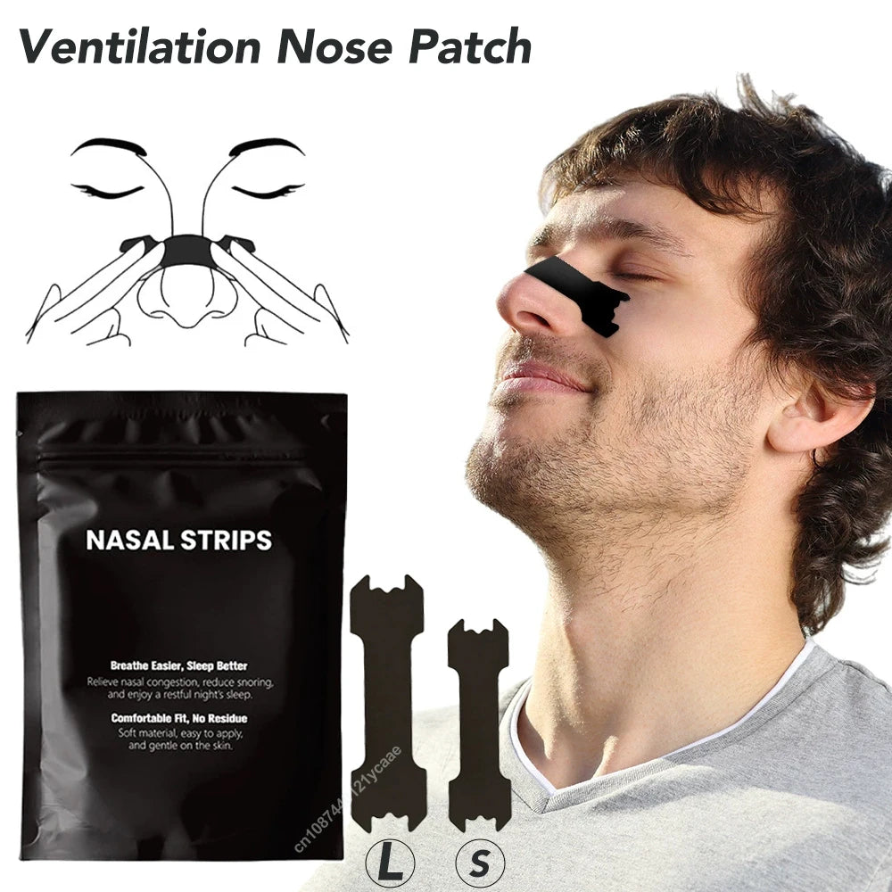 Black Extra Strength Nose Strips – Anti-Snoring