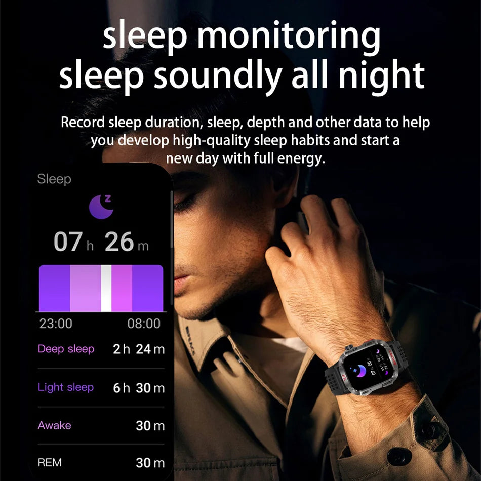Military GPS Smart Watch – Outdoor Sports Tracker