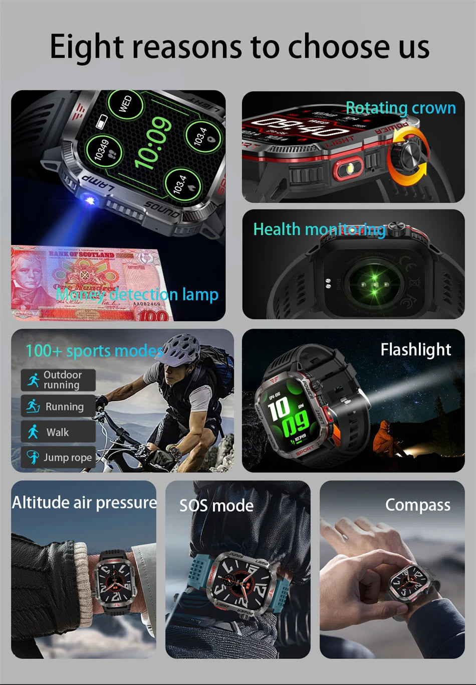 Military GPS Smart Watch – Outdoor Sports Tracker