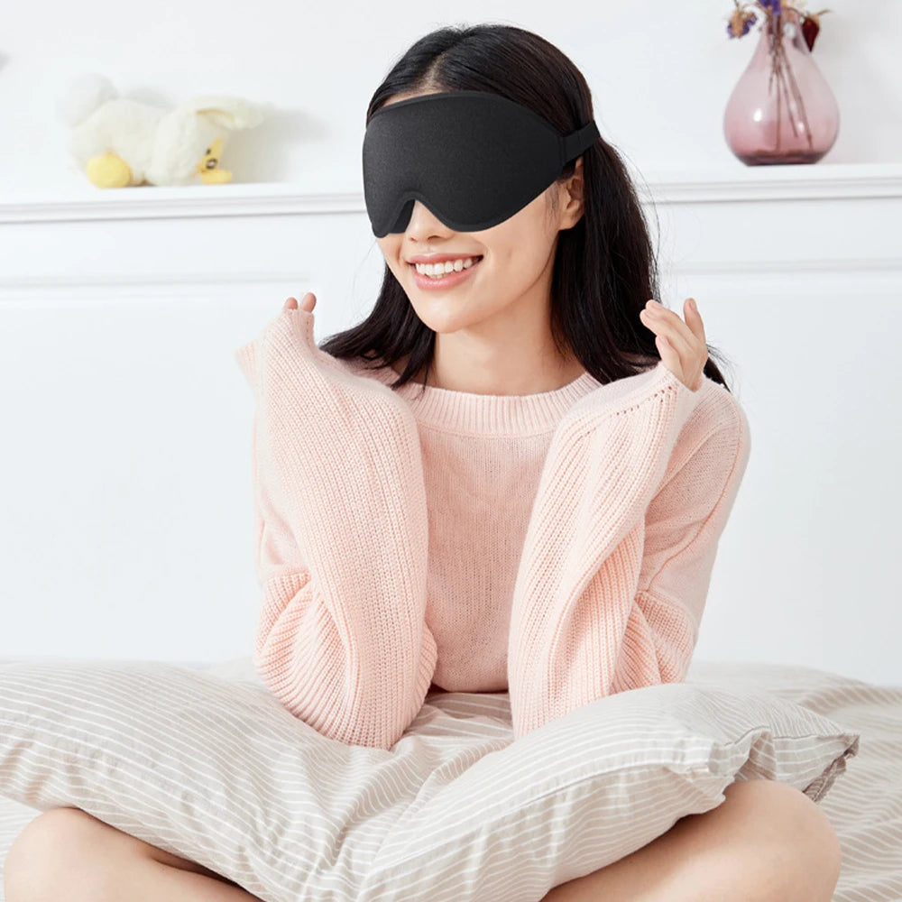3D Memory Foam Sleep Mask – Light-Blocking Eye Cover