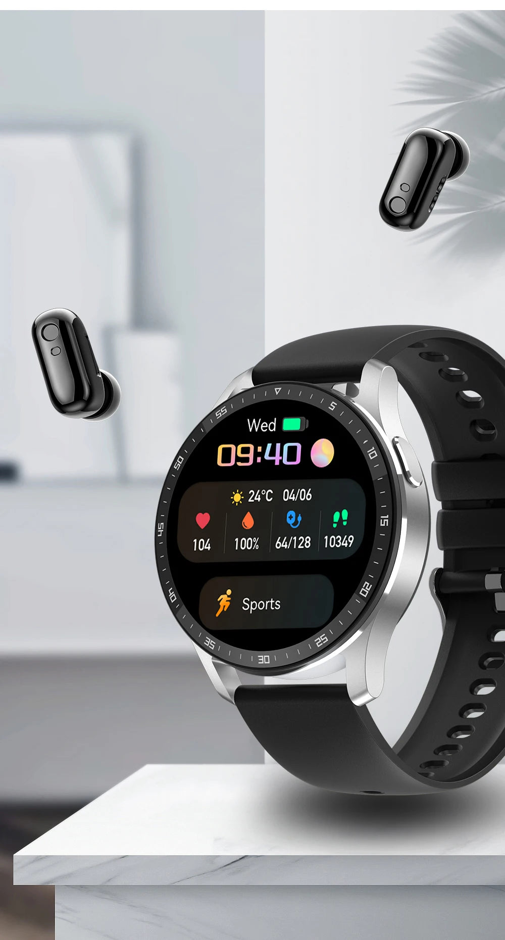 X7 2-in-1 Smart Watch with TWS Earbuds