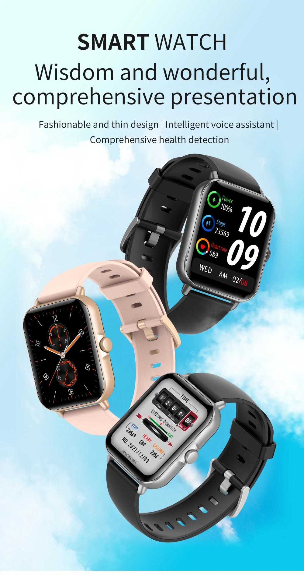 2025 Bluetooth Smart Watch – Fitness & Music