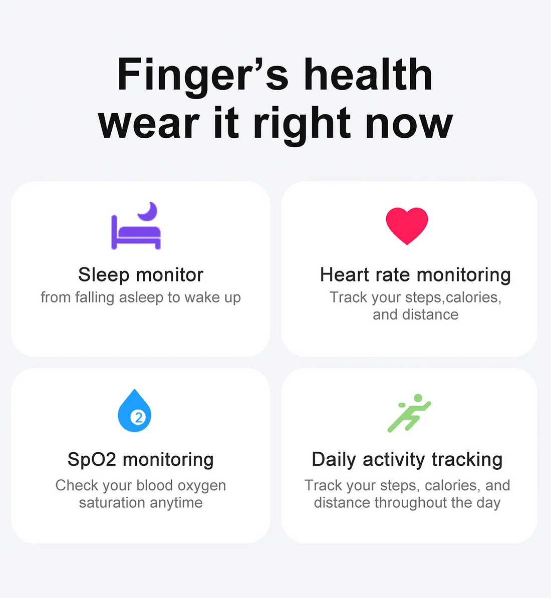 AMZMAX R02 Smart Ring – Fitness Tracker, Multi-Sport Modes, Waterproof