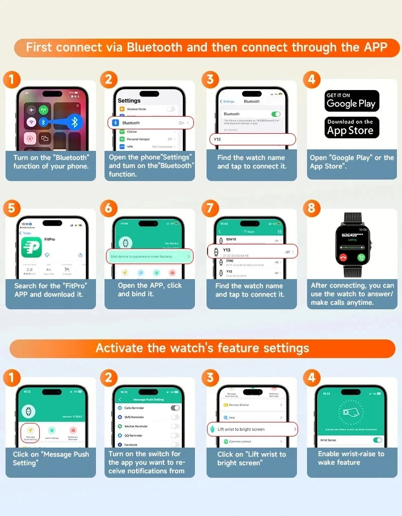 1.83" Full Touch Smart Watch – Sports & Fitness