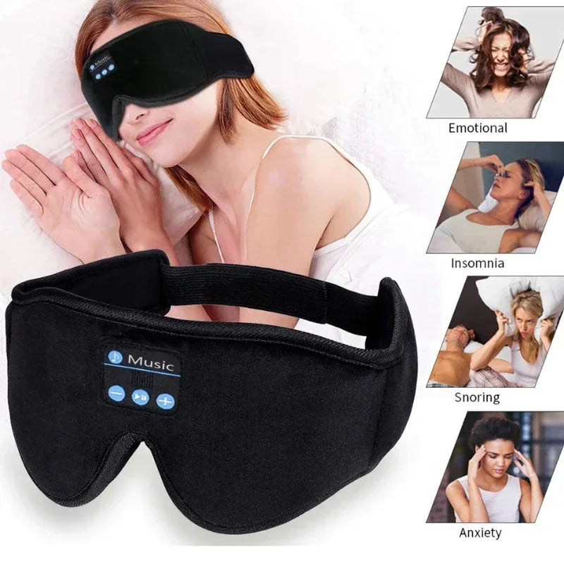 Bluetooth Sleep Headphones Eye Mask – 3D HD Speakers