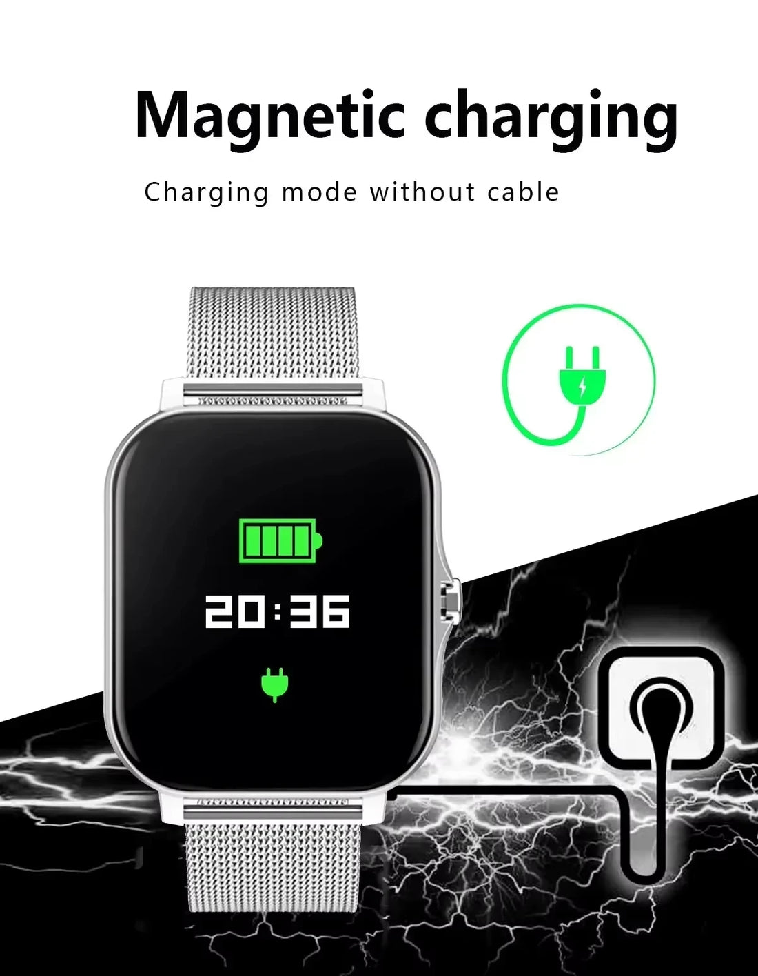 Xiaomi Smart Watch – Fitness & Heart Rate Monitor, Waterproof for Android