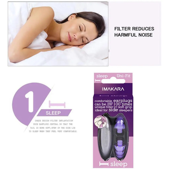 Silicone Noise Reduction Earplugs – Sleep & Soundproof Protection