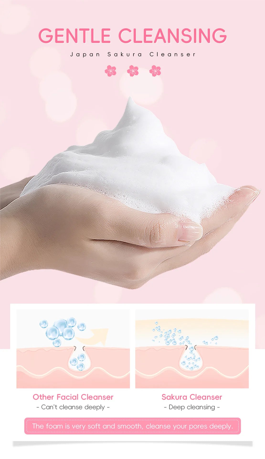 LAIKOU Sakura Gentle Face Cleanser 50g