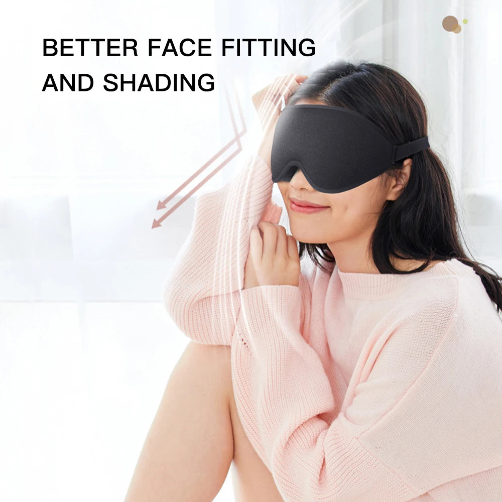 3D Memory Foam Sleep Mask – Light-Blocking Eye Cover