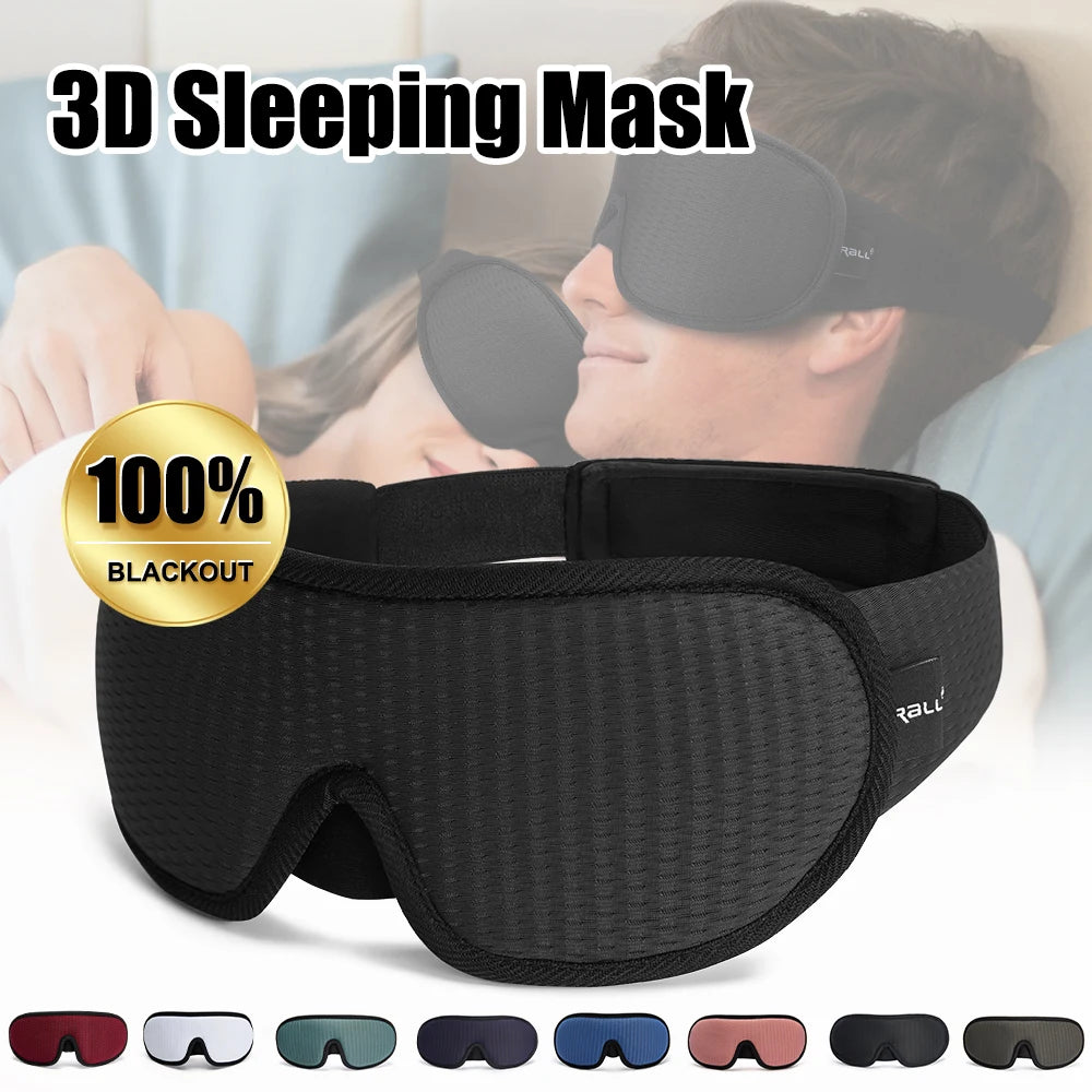 3D Padded Sleep Mask – Light-Blocking Eye Cover