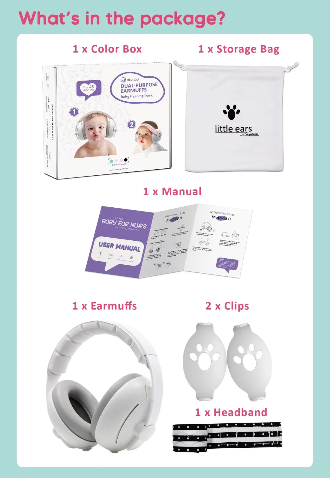 2-in-1 Baby Noise-Reduction Earmuffs