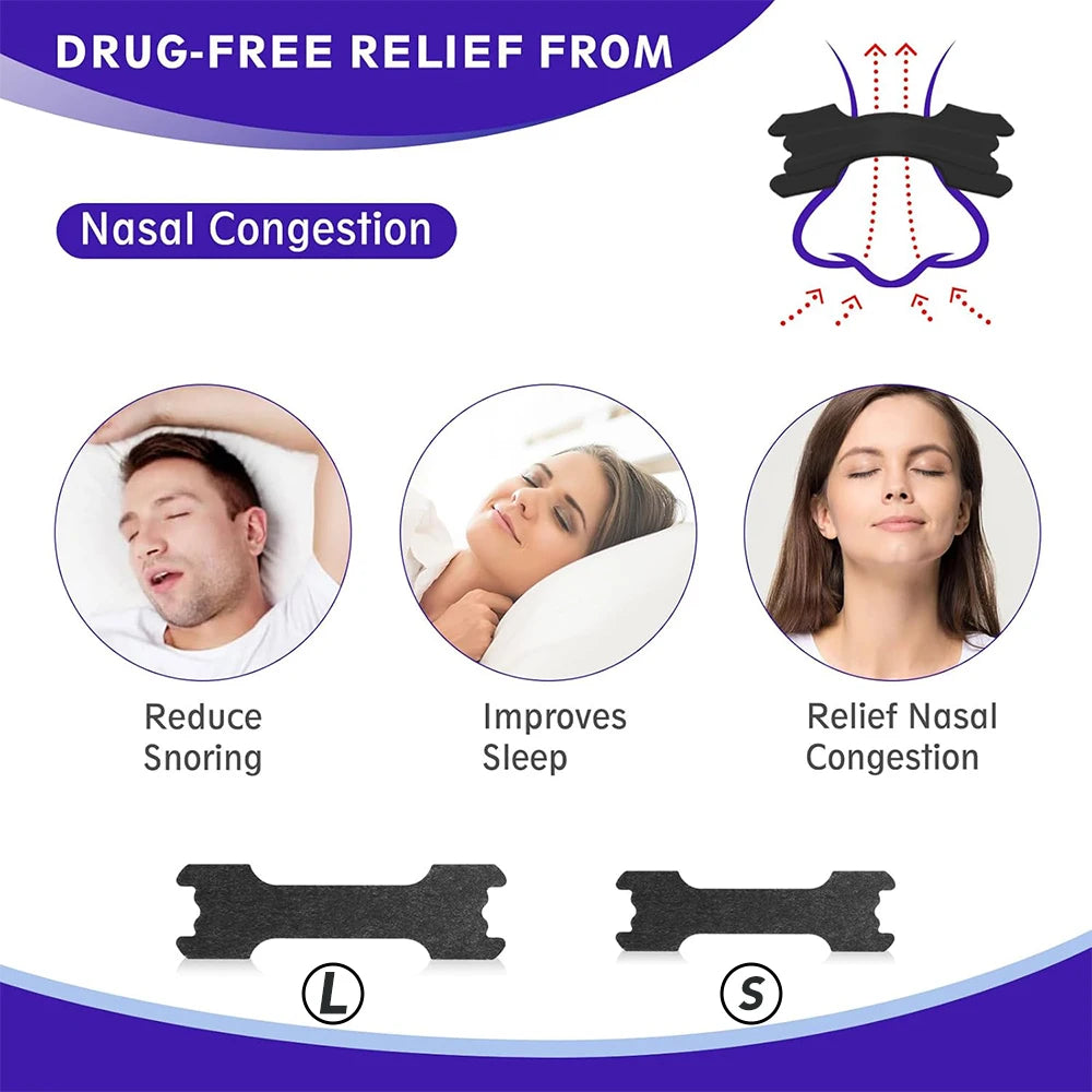 Black Extra Strength Nose Strips – Anti-Snoring